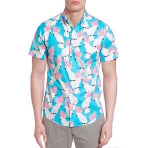 BONOBOS Riviera Cockatoo Print Shirt slim fit XL